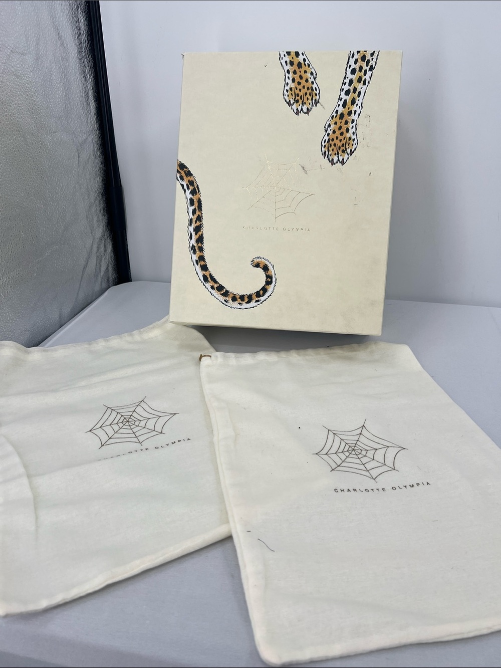 Charlotte Olympia EMPTY Shoe Box and Dust bags